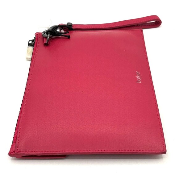 Botkier NY Valentina Wristlet Party Pink Leather Turn Lock Front Zipper Top NWT - Picture 8 of 16